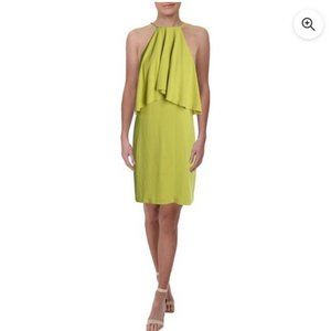 Trina Turk Ruffled Sleeveless Halter Dress